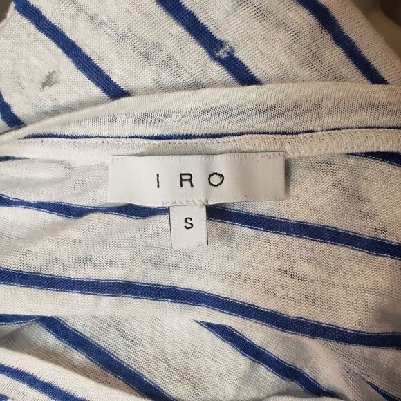 IRO Mina 100% Linen Distressed Short Sleeve Top - Picture 8 of 11